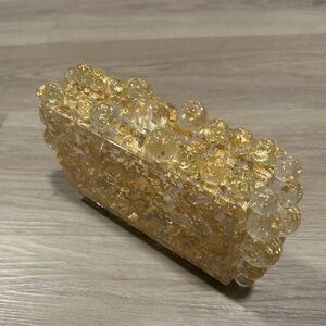 Clear/Gold Clutch